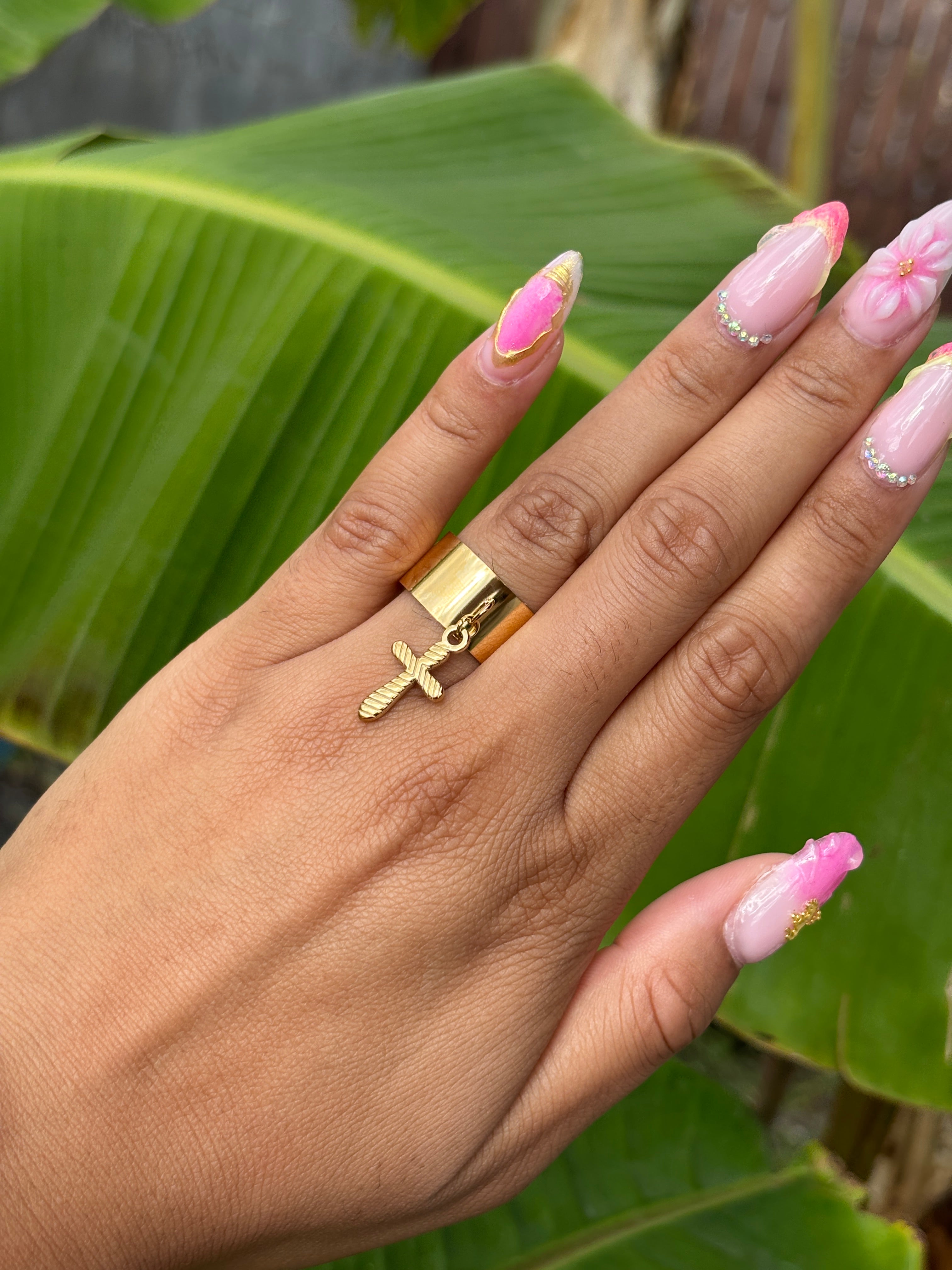 Bague ajustable Croix