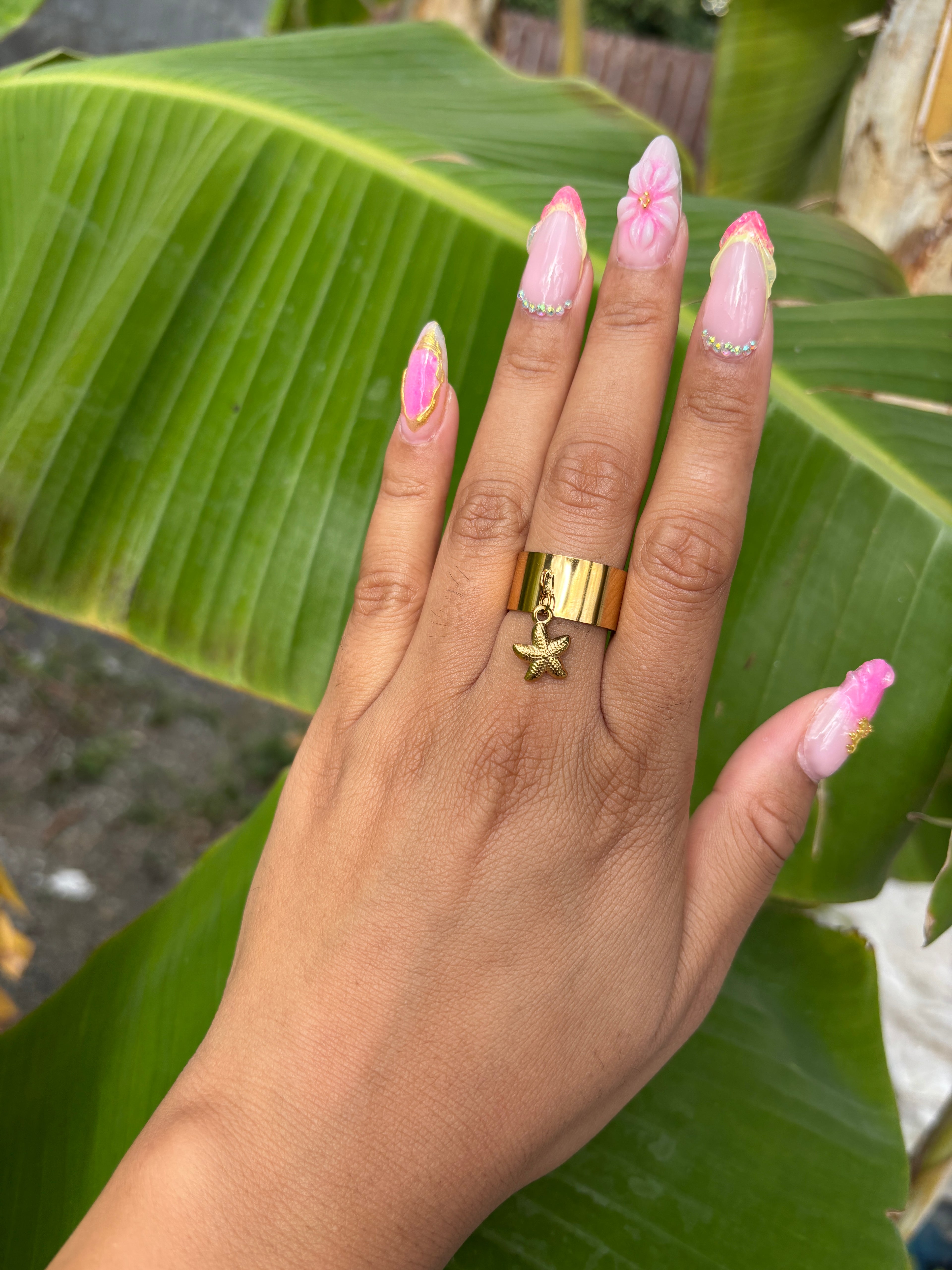 Bague ajustable etoile de mer