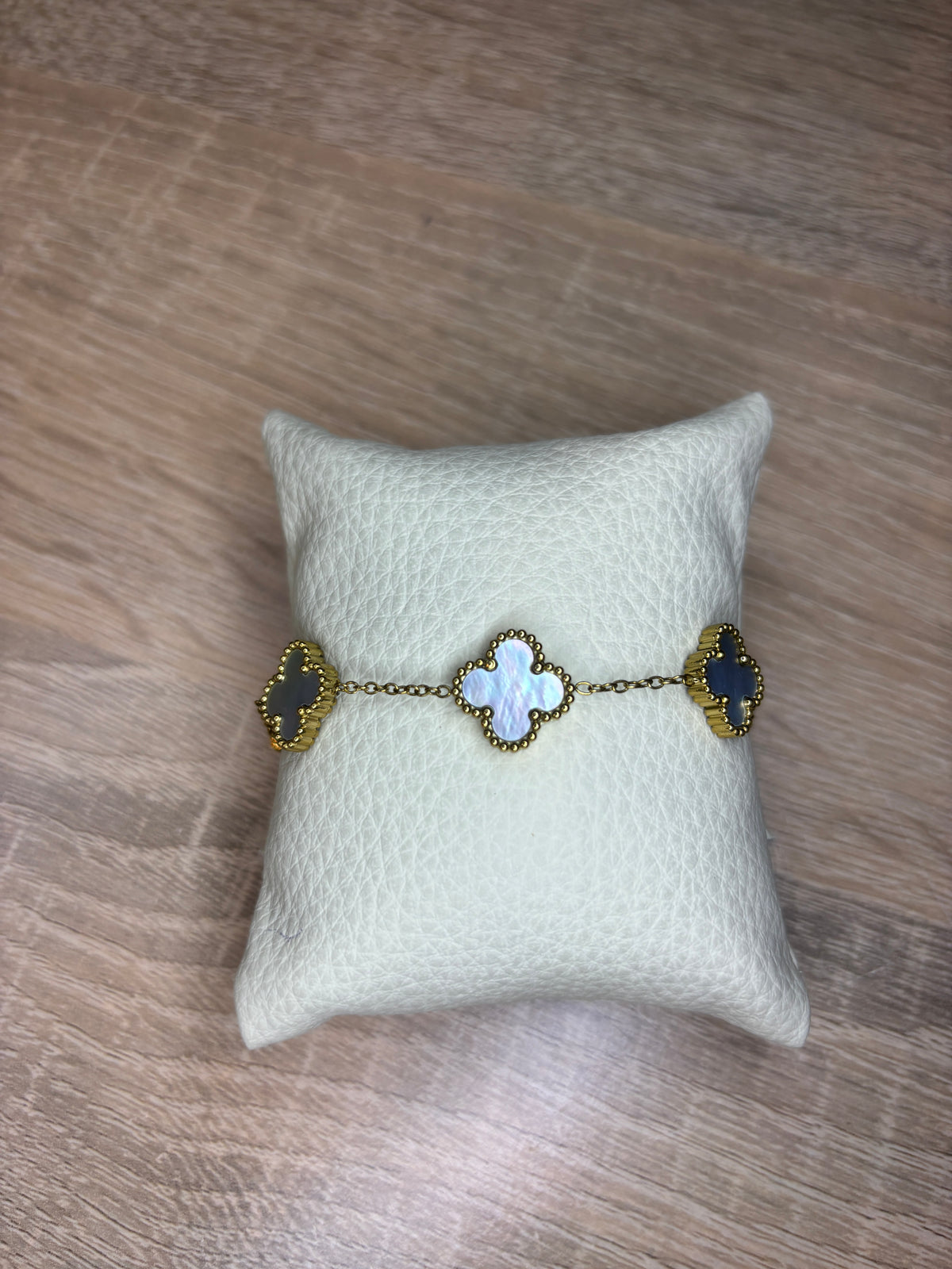 Bracelet Mandy doré holographique bleu/gris