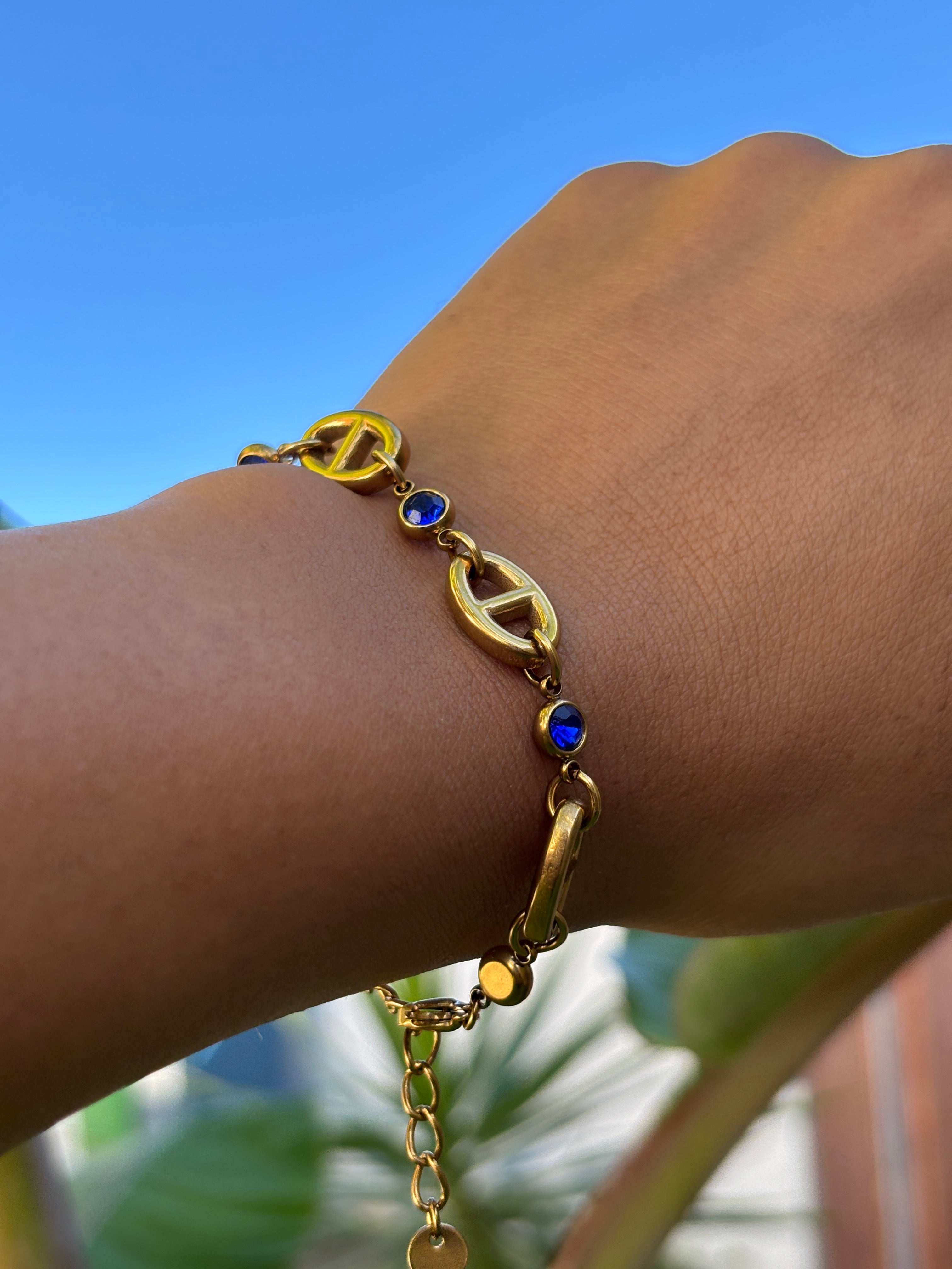 Braceler Caraïbes Bleu Roi
