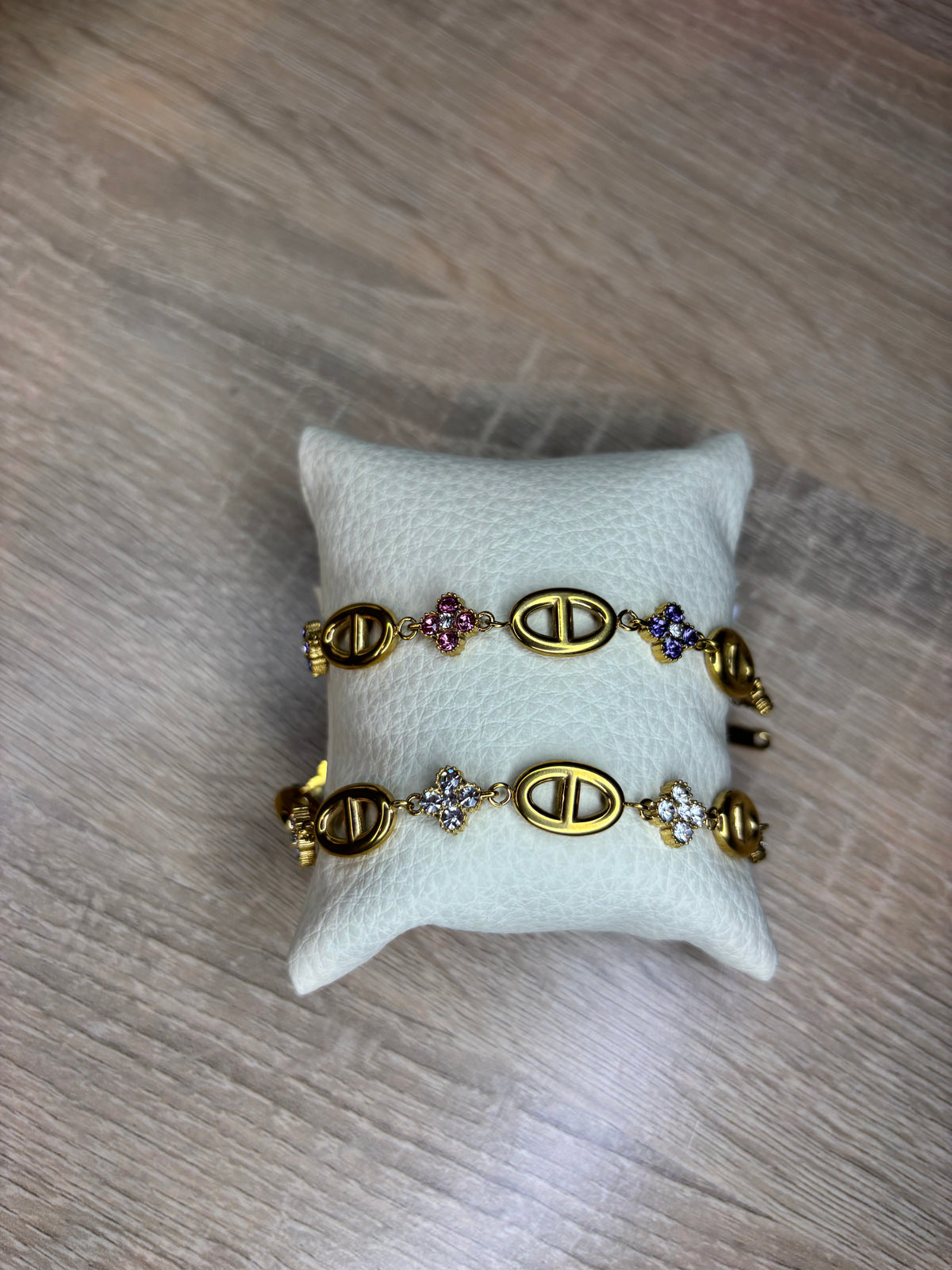 Bracelet maillon + trèfles