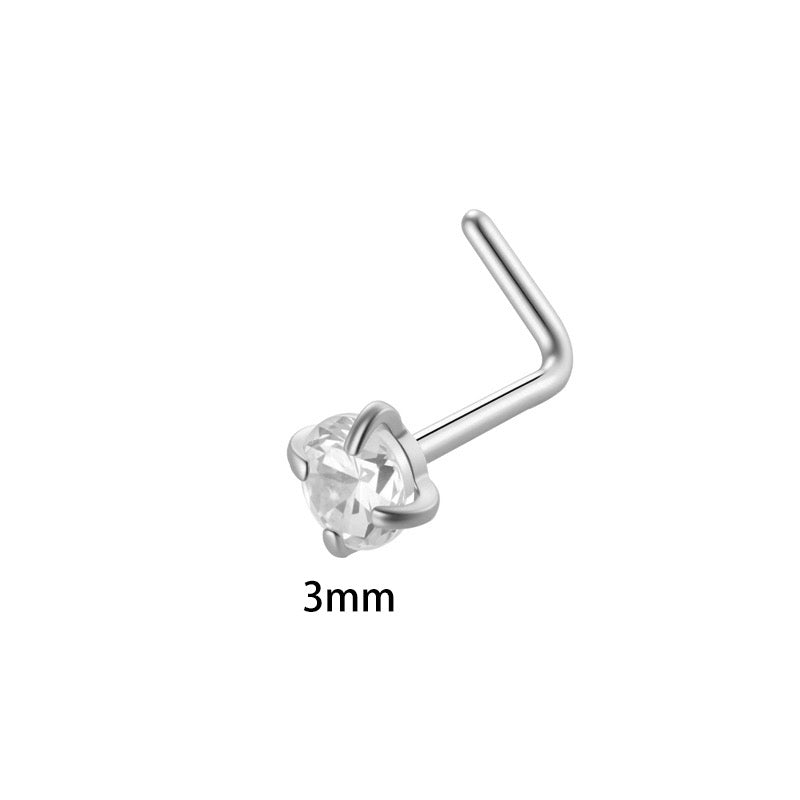 Piercing nez 3mm tige en L