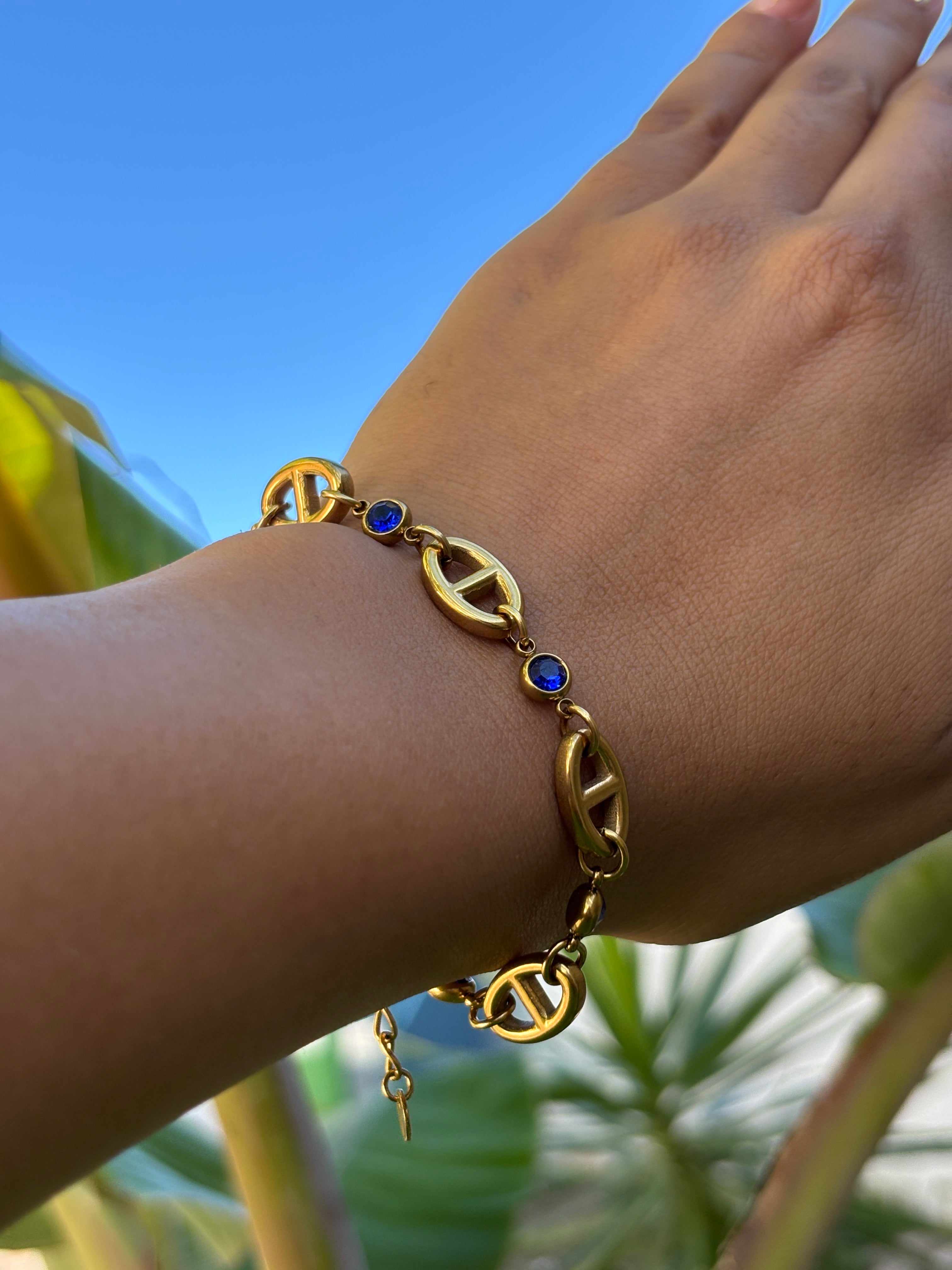 Braceler Caraïbes Bleu Roi