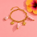 Bracelet breloque rose